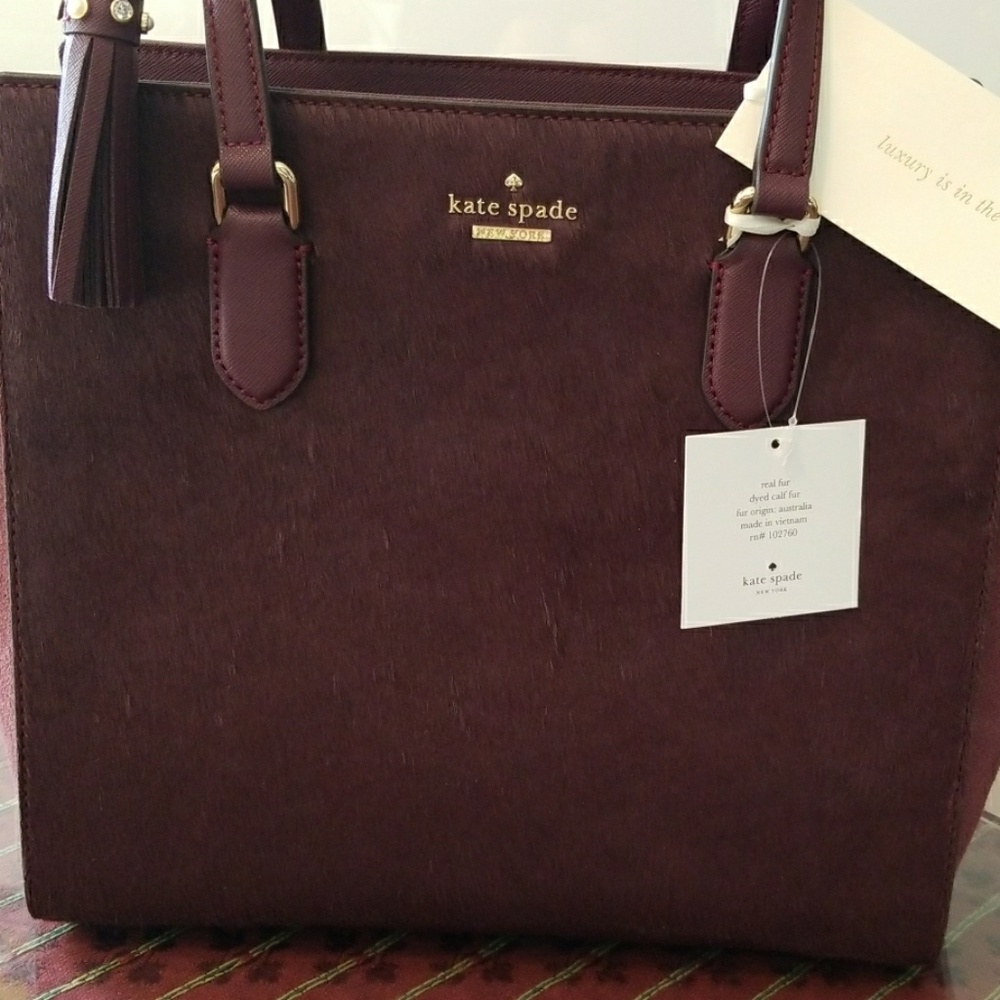 Kate Spade Real Fur Bag, New